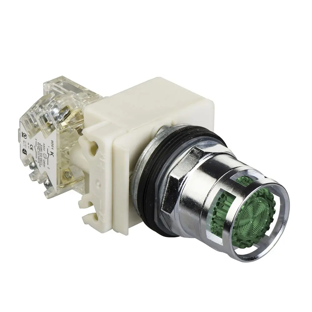 Pulsador luminoso verde 220VAC NEMA