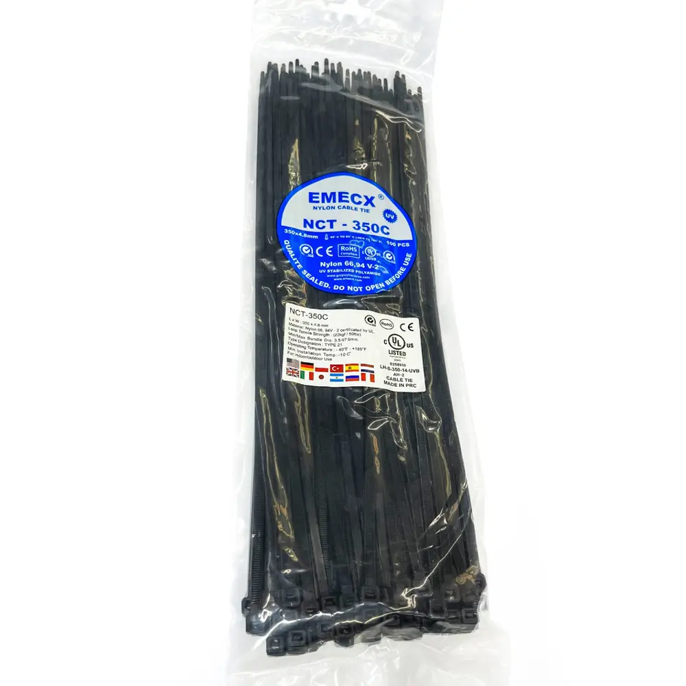 Cintillo Nylon 350mm X 4.8mm – Negro