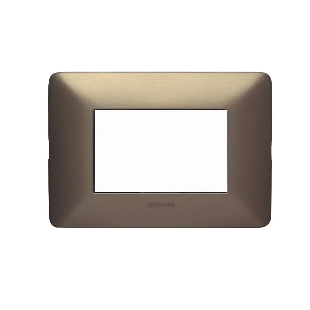 Placa de aluminio 3 módulos titanio Matix