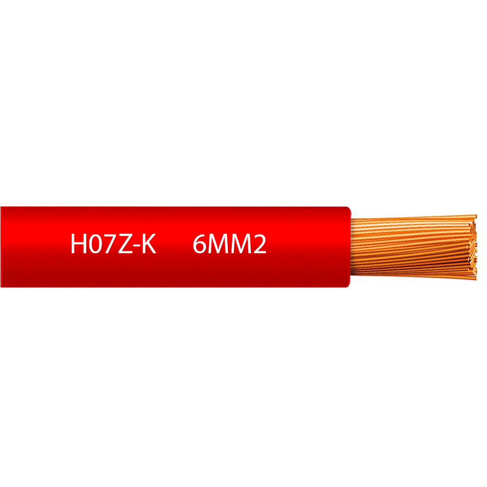 CABLE CONTROL SIN PANTALLA 6MM2 H07Z-K ROJO
