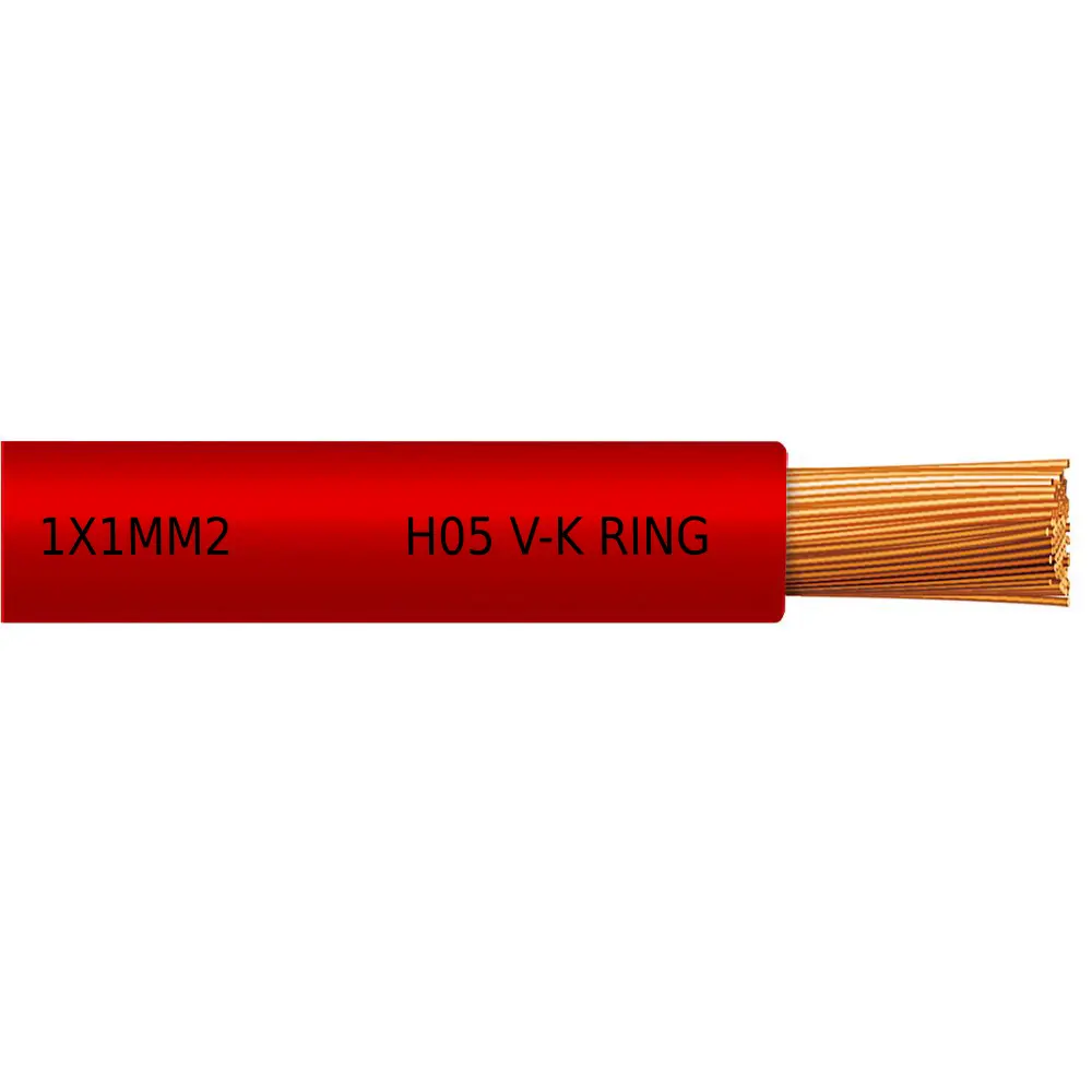 CABLE SIN PANTALLA 1X1MM2 H05 V-K RING ROJO